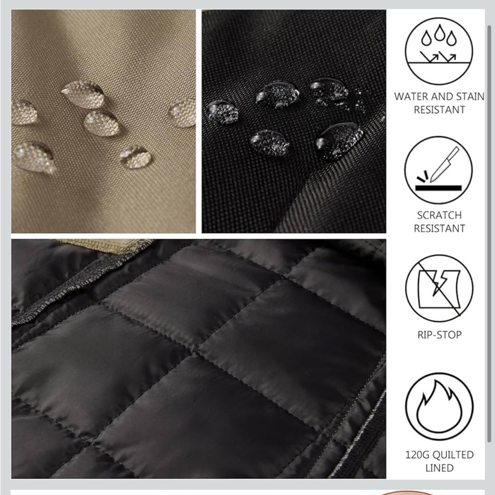 Reflective Tan Dog Jacket - Picture 3 of 7